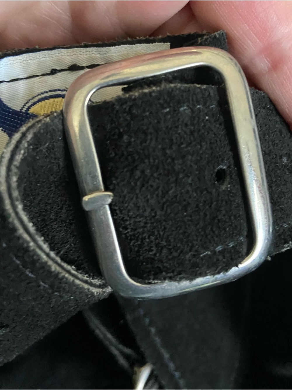 Whitman Chaps Medium Schooling Buckle Back Show Suede Leather Black Riding USA - Picture 13 of 16